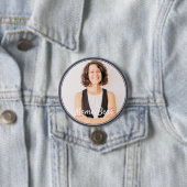 ママベアフレームモダンシンプル写真 缶バッジ (インサイチュ)