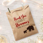 ママベアベイビーシャワーありがとうバッグ フェイバーバッグ (クリップ留めされた状態)