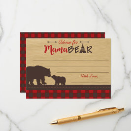 ママベアベビーシャワーアドバイスforマママカード アドバイスカード