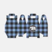 ママベアベビーシャワーウッドランドロッジボーイブルー フェイバーボックス (折り畳みなし)