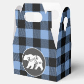 ママベアベビーシャワーウッドランドロッジボーイブルー フェイバーボックス (オープン)