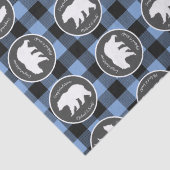 ママベアベビーシャワーウッドランドロッジボーイブルー 薄葉紙 (詳細)