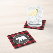 ママベアベビーシャワーウッドランドロッジ スクエアペーパーコースター (インサイチュ)