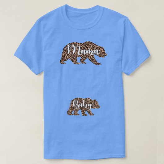 ママベアベビーベア妊娠妊娠マママヒョウ Tシャツ (デザイン正面)