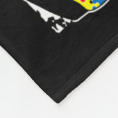 ママベアマッチング家族の自閉症意識ギフトF フリースブランケット (角)