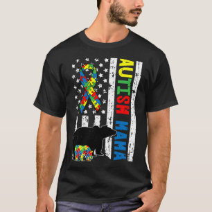 ママベアマッチング家族の自閉症意識ギフトF Tシャツ