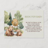 ママベアーウッドランド赤ちゃんシャワーベビー用ブック エンクロージャーカード (正面)