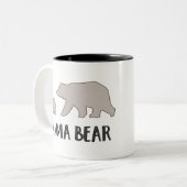 ママベア刺繍ルック ツートーンマグカップ (正面左)