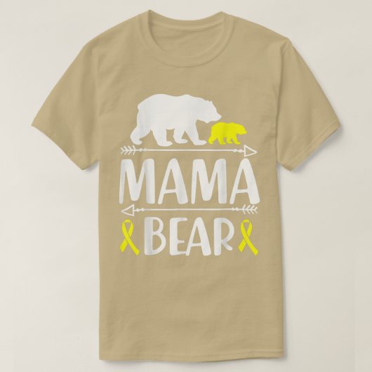 ママベア小児癌認識度母の母 Tシャツ (デザイン正面)