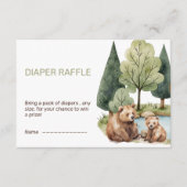 ママベア森の赤ちゃんシャワー水カラーカード エンクロージャーカード (正面)