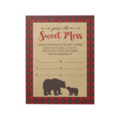 ママベア甘い混乱ゲームの答えを推測 ノートパッド (回転)