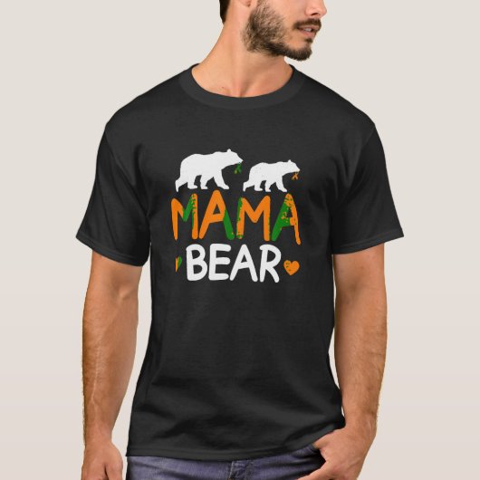 ママベア白血病ママ白血病戦士ママT Tシャツ (正面)