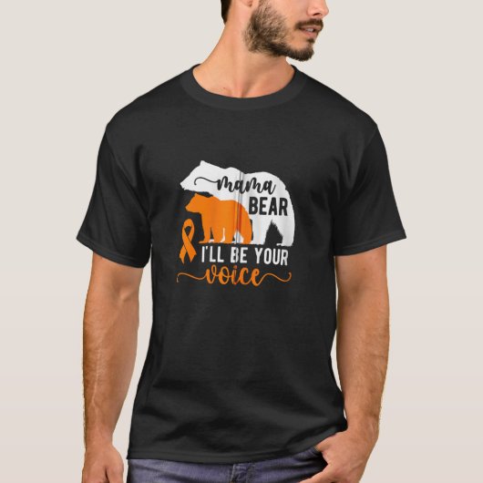 ママベア白血病ママ白血病戦士ママZ Tシャツ (正面)