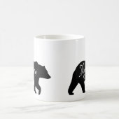 ママベア白黒 コーヒーマグカップ (中央)