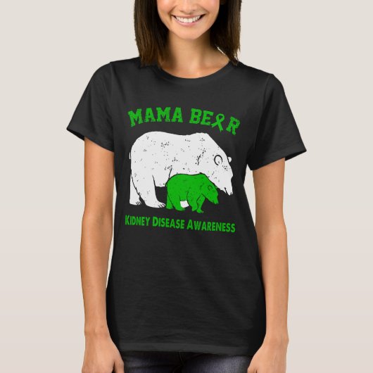 ママベア腎臓病認識度 Tシャツ (正面)
