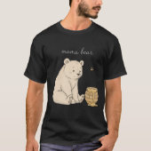 ママベア かわいい熊と蜂蜜の母の日ギフトTシャツ Tシャツ (正面)