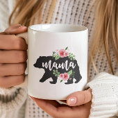 ママベア エレガントな田舎風の花 ママ コーヒーマグカップ
