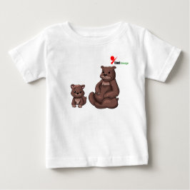 ママベア&クブベビーTシャツ ベビーTシャツ