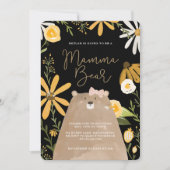 ママベア&スイートハニービーベビーガールシャワー 招待状 (正面)