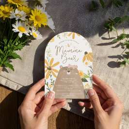 ママベア&スイートハニービーベビーガールシャワー 招待状