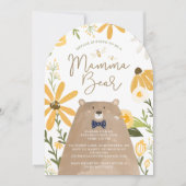 ママベア&スイートハニービー男の赤ちゃんシャワー 招待状 (正面)