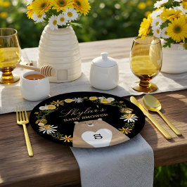 ママベア&スイートハニービー&フローラベビーシャワー ペーパープレート