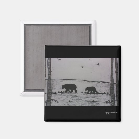 ママベア マグネット (正面/裏面)