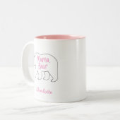 ママベア | 可愛おもしろいい母の日 ツートーンマグカップ (正面左)