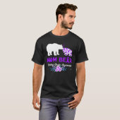 ママベア 小児脳卒中認知 紫色リボン Tシャツ (正面フル)