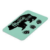 ママベア+3つの足跡(名前入り) マグネット (左側)