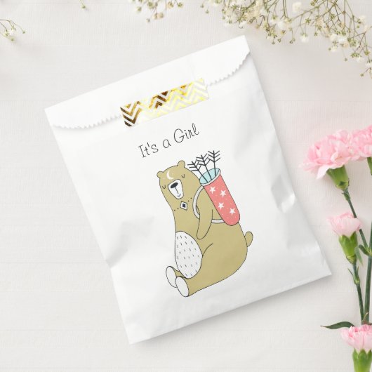 ママベア | It's A Girl |ギフトのお気に入りバッグ フェイバーバッグ (封をした状態)