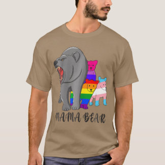 ママベア LGBTゲイランス プライド サポート LGBTQパレード Tシャツ