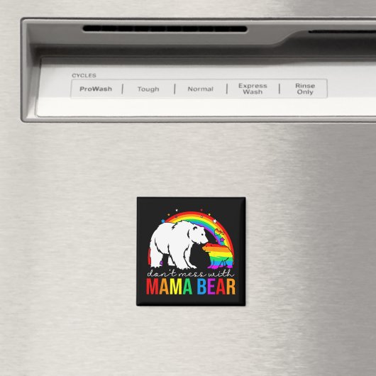 ママベアLGBTプライドおもしろいマママママママママママママザD マグネット (インサイチュ (食洗機))