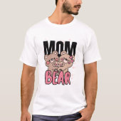 ママベアTシャツ かわいいグラフィックデザイン Tシャツ (正面)