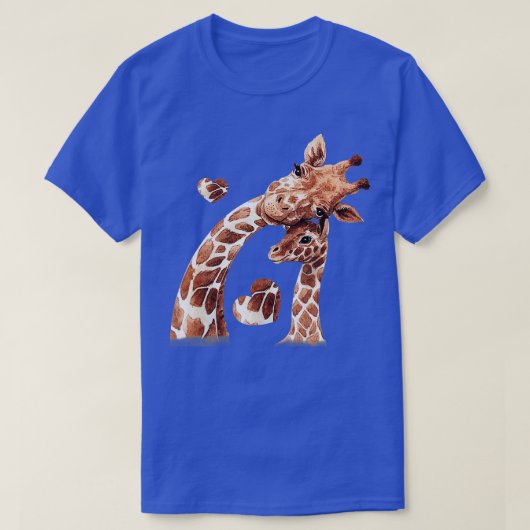 ママベビーキラフェワイルドライフサファリ動物愛好家モト Tシャツ (デザイン正面)