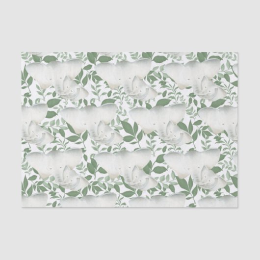 ママベビーゾウのシャワーパーティー組織 薄葉紙 (正面)