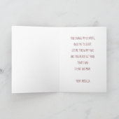 ママベビーゾウ折りグリーティングカード カード (内部)