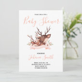 ママベビーディアピンクベビーシャワー招待状 招待状 (スタンド正面)