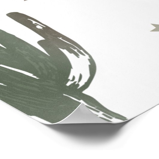 ママベビーバッファローカボスボーイ赤ちゃんシャワーへようこそ ポスター (角)