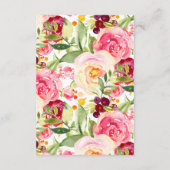 ママベビーバニーキツネシャワーおむつラッフルチケット エンクロージャーカード (裏面)