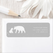 ママベビーポーラーベアーグレイベビーシャワー ラベル (インサイチュ)