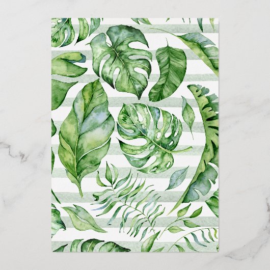 ママベビーライオンキューブジャングル海軍ベビーシャワー金ゴールド 箔招待状 (裏面)