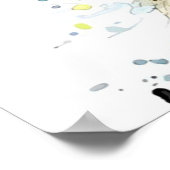 ママベビーライオン家族ギフト、ママ娘誕生日 ポスター (角)