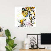 ママベビーライオン家族ギフト、ママ娘誕生日 ポスター (ホームオフィス)