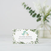 ママベビー恐竜おむつラッフル赤ちゃんシャワーカード エンクロージャーカード (スタンド正面)