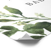 ママベビー恐竜の赤ちゃんシャワー歓迎サイン ポスター (角)