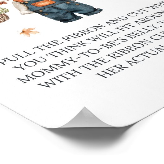 ママベリーサインパンプキンベビー素朴バシャワー ポスター (角)