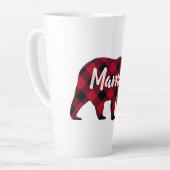 ママベ素朴アレッドバッファロープレイドラテマグ カフェラテマグ (左アングル)