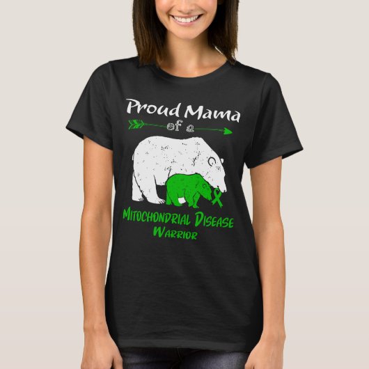 ママベ誇りを持ったミトコンドリア病認識度 Tシャツ (正面)