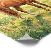 ママホースと子馬のナーサリー ポスター (角)